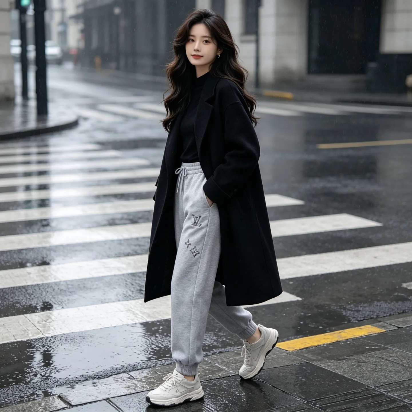 Louis Vuitton sketchy presbyopic embroidered trousers